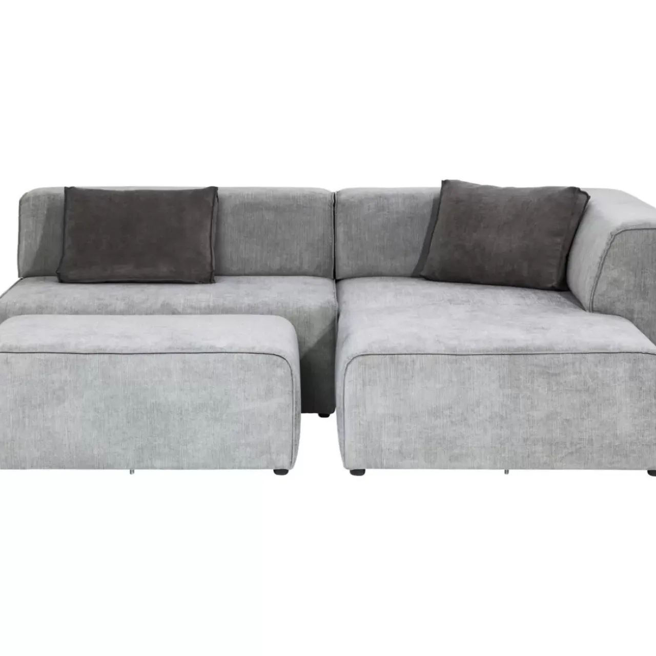 Sofas & Couches-KARE Design Ecksofa Infinity Ottomane Grau Rechts
