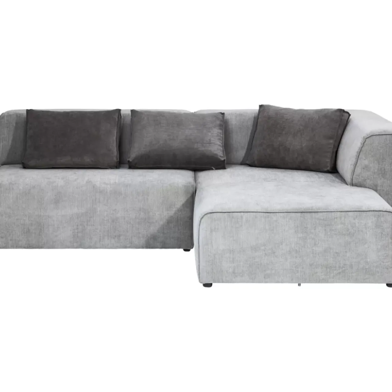 Sofas & Couches-KARE Design Ecksofa Infinity Ottomane Grau Rechts