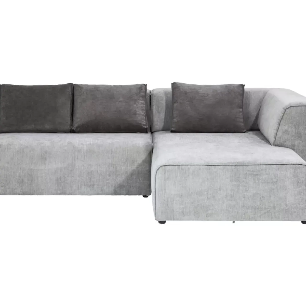 Sofas & Couches-KARE Design Ecksofa Infinity Ottomane Grau Rechts