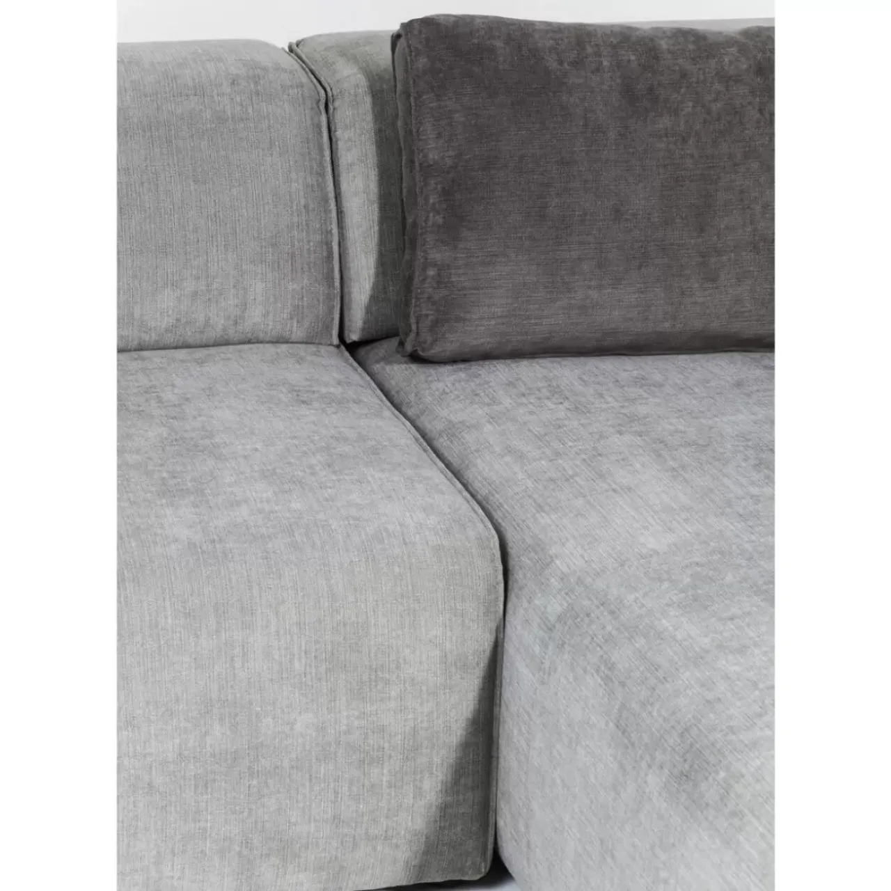 Sofas & Couches-KARE Design Ecksofa Infinity Ottomane Grau Rechts