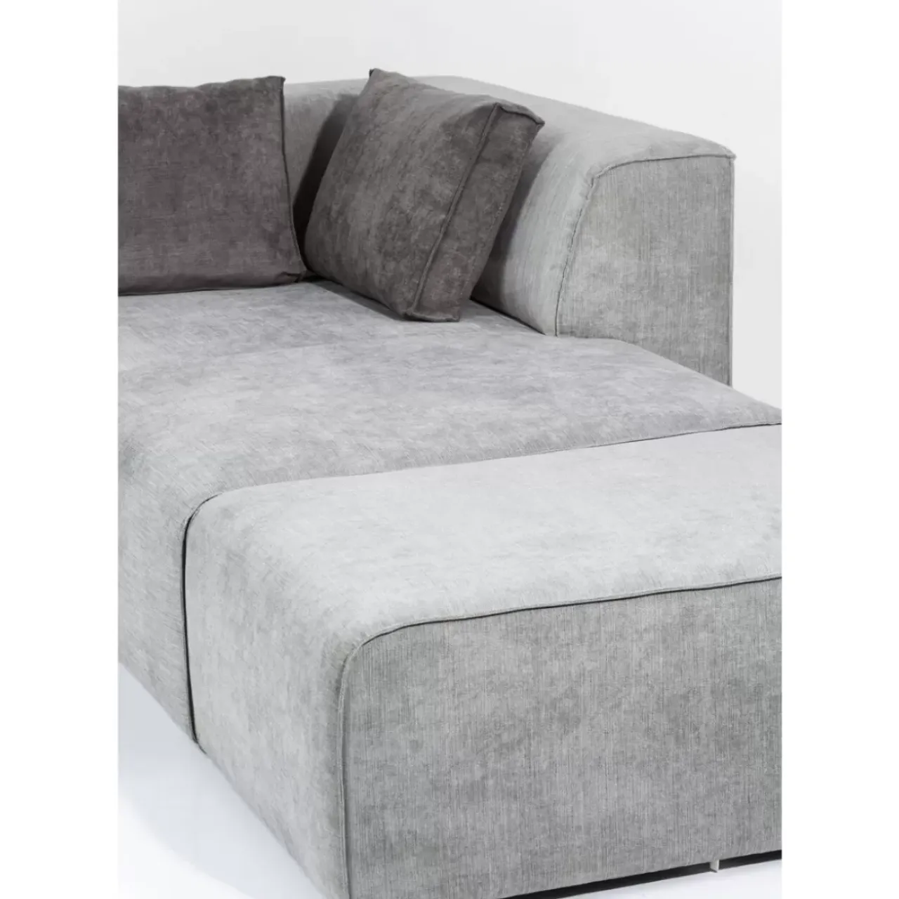 Sofas & Couches-KARE Design Ecksofa Infinity Ottomane Grau Rechts