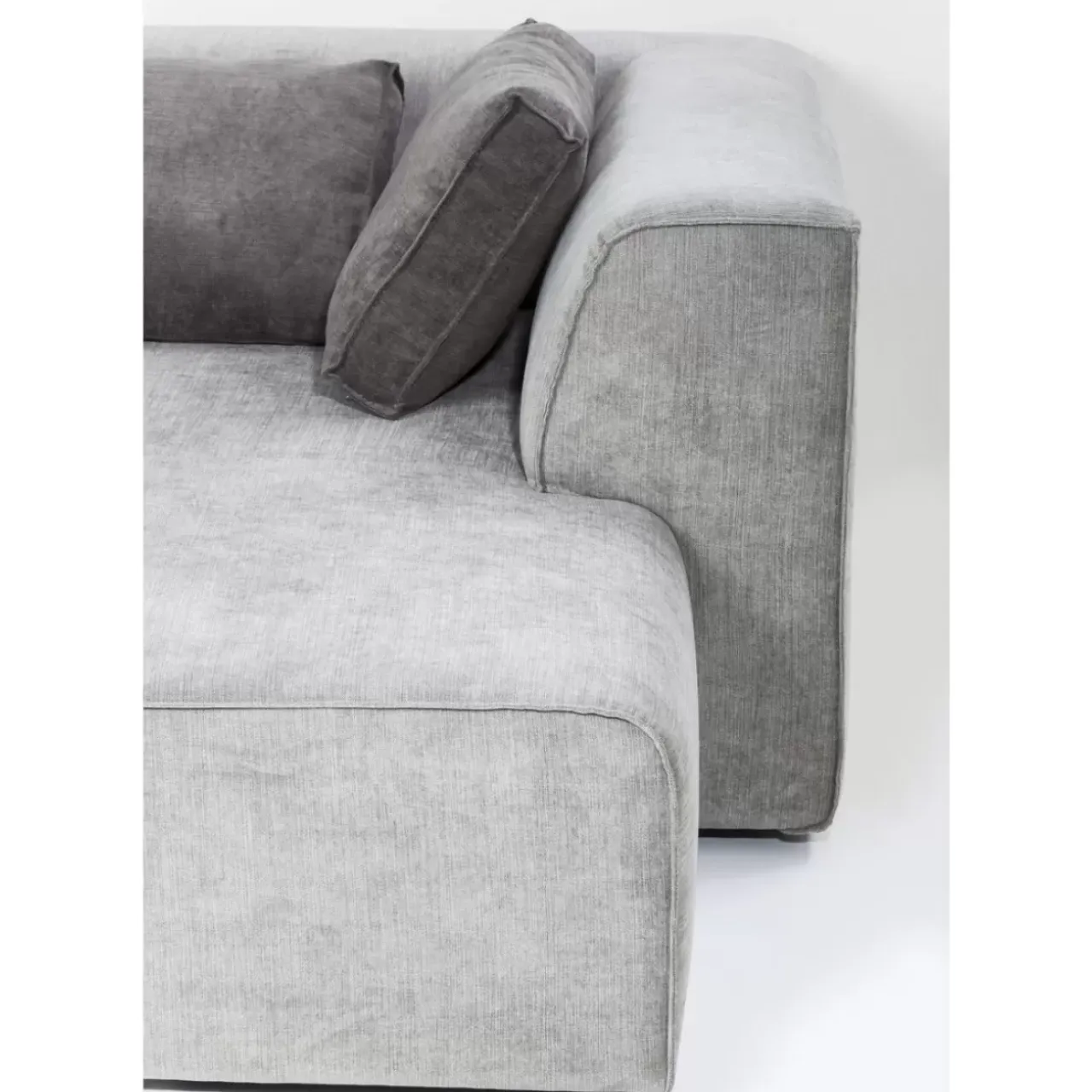 Sofas & Couches-KARE Design Ecksofa Infinity Ottomane Grau Rechts