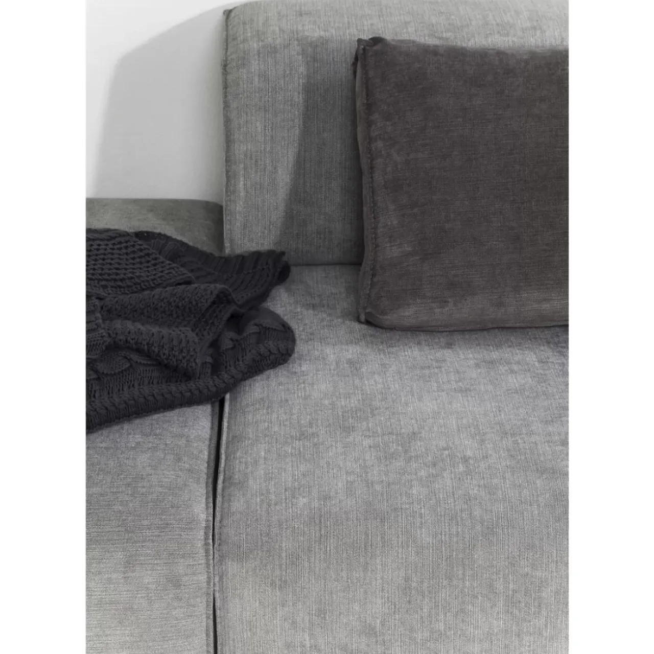Sofas & Couches-KARE Design Ecksofa Infinity Ottomane Grau Rechts