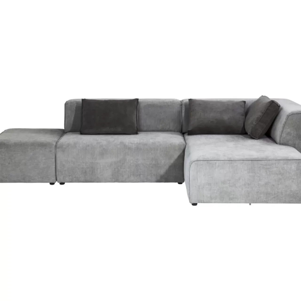 Sofas & Couches-KARE Design Ecksofa Infinity Ottomane Grau Rechts