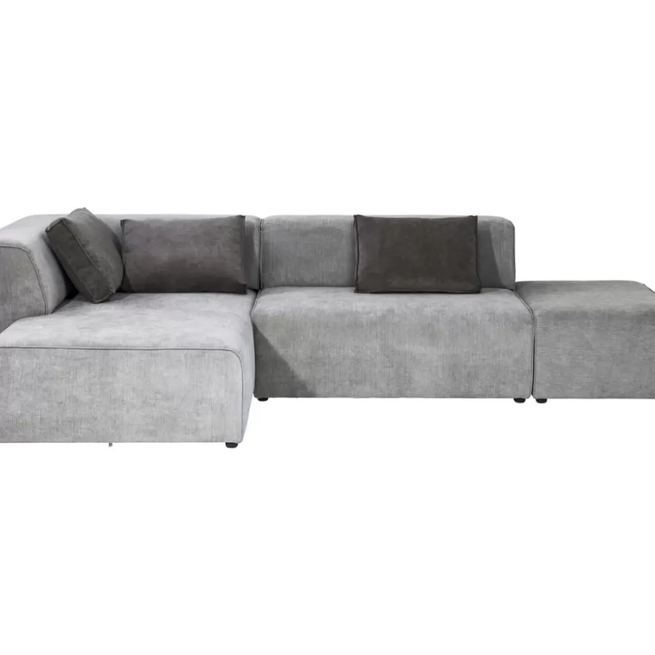 Sofas & Couches-KARE Design Ecksofa Infinity Ottomane Grau Links