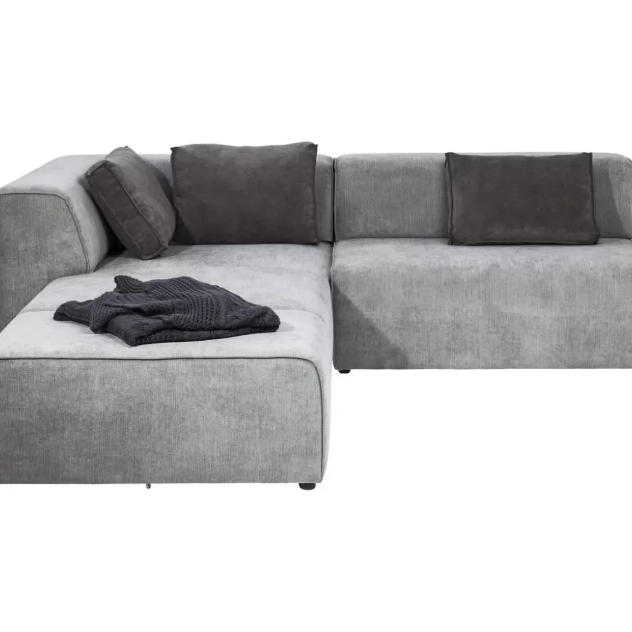 Sofas & Couches-KARE Design Ecksofa Infinity Ottomane Grau Links