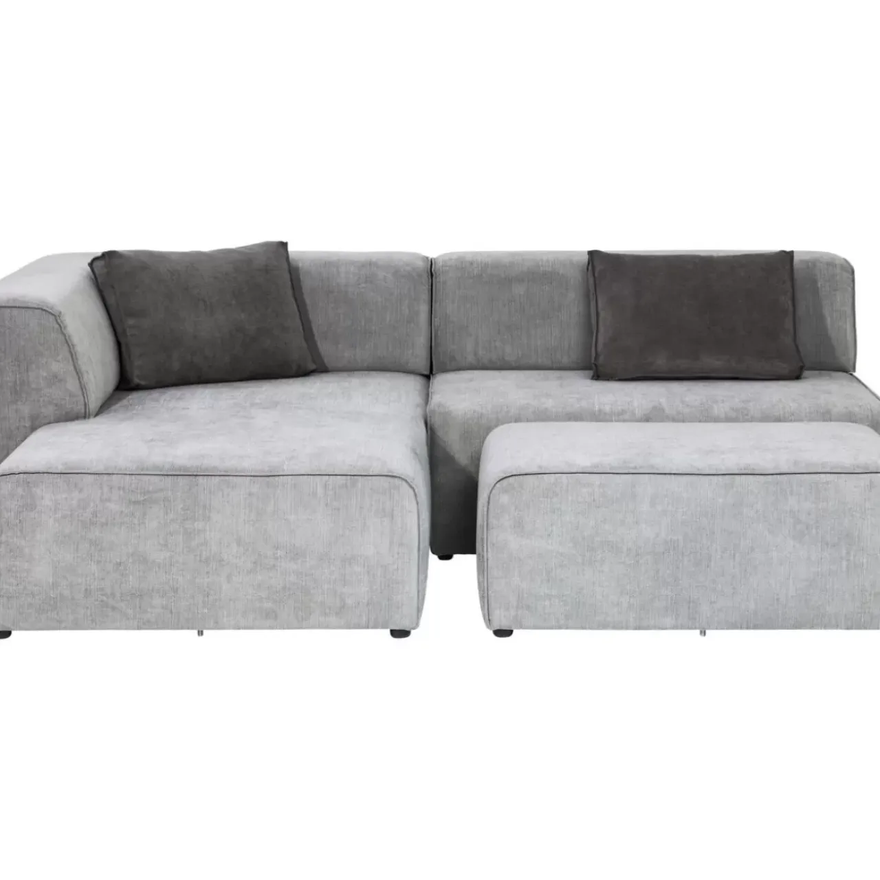 Sofas & Couches-KARE Design Ecksofa Infinity Ottomane Grau Links
