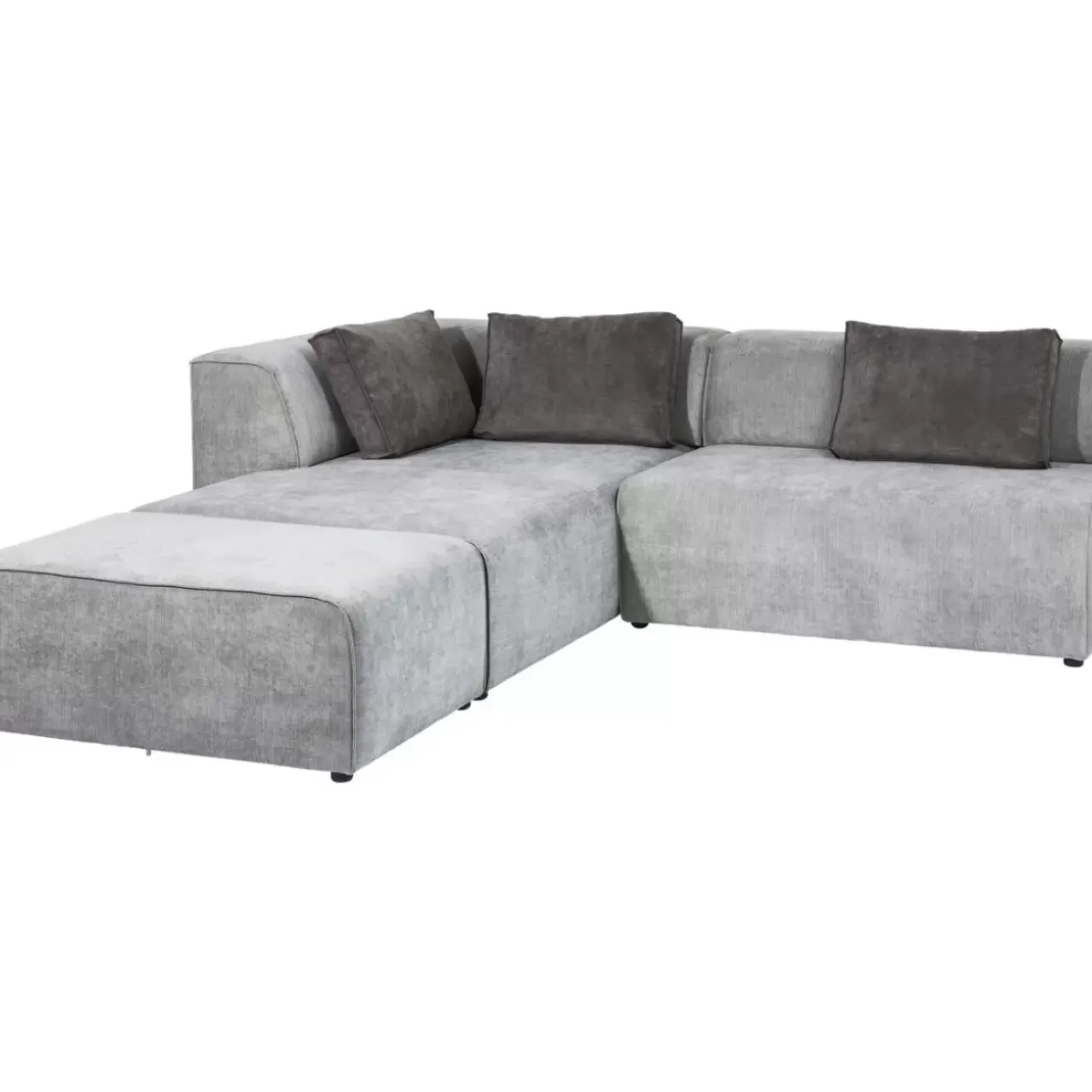 Sofas & Couches-KARE Design Ecksofa Infinity Ottomane Grau Links
