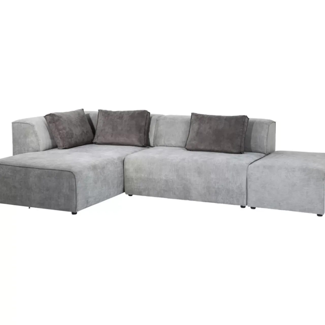 Sofas & Couches-KARE Design Ecksofa Infinity Ottomane Grau Links