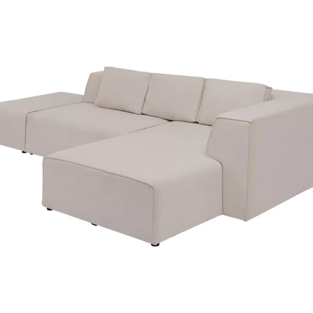 Sofas & Couches-KARE Design Ecksofa Infinity Ottomane Creme Rechts