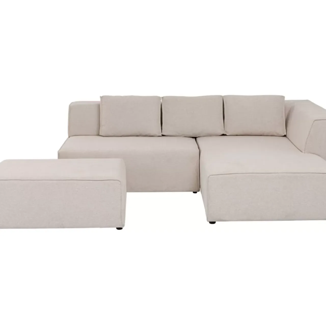 Sofas & Couches-KARE Design Ecksofa Infinity Ottomane Creme Rechts