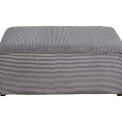 Sofas & Couches-KARE Design Ecksofa Infinity Ottomane Cord Grau Rechts