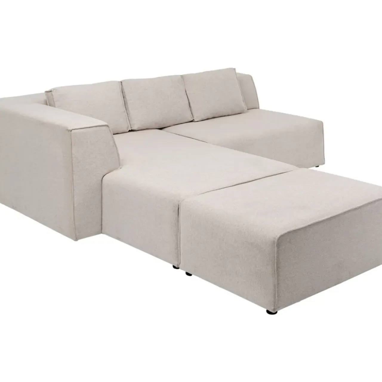 Sofas & Couches-KARE Design Ecksofa Infinity Ottomane Creme Links