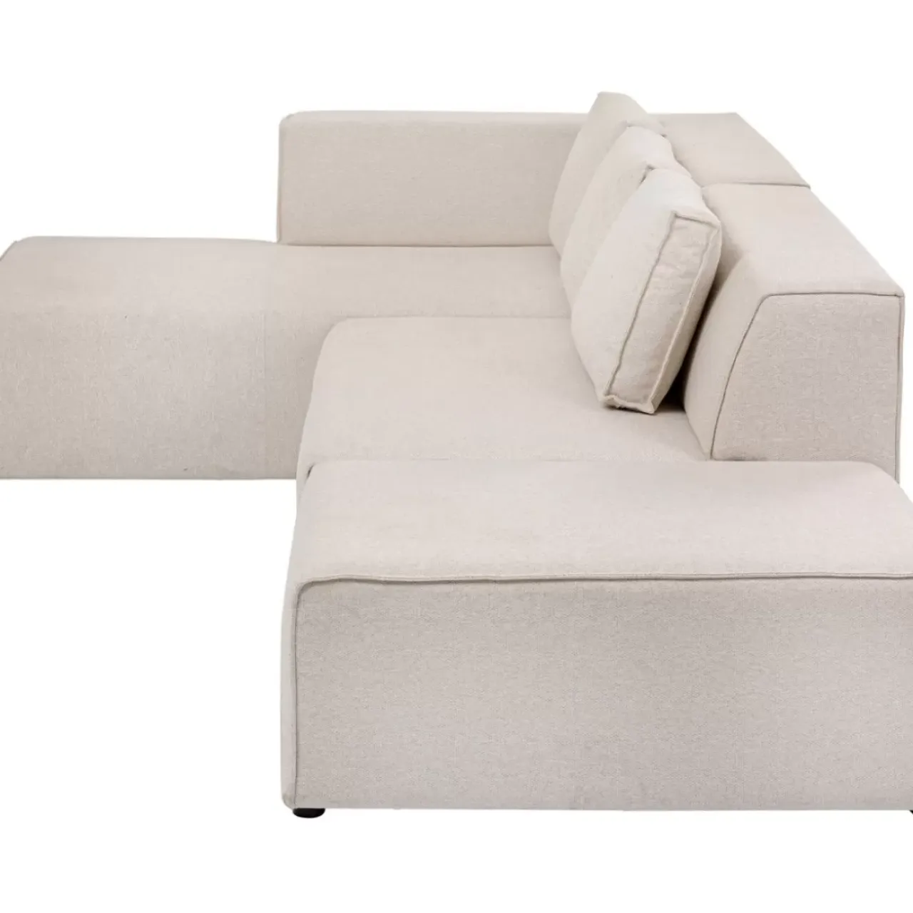 Sofas & Couches-KARE Design Ecksofa Infinity Ottomane Creme Links