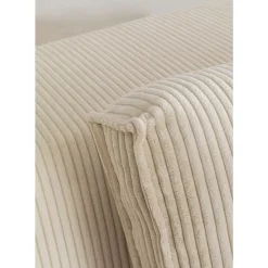 Sofas & Couches-KARE Design Ecksofa Infinity Ottomane Cord Creme Rechts