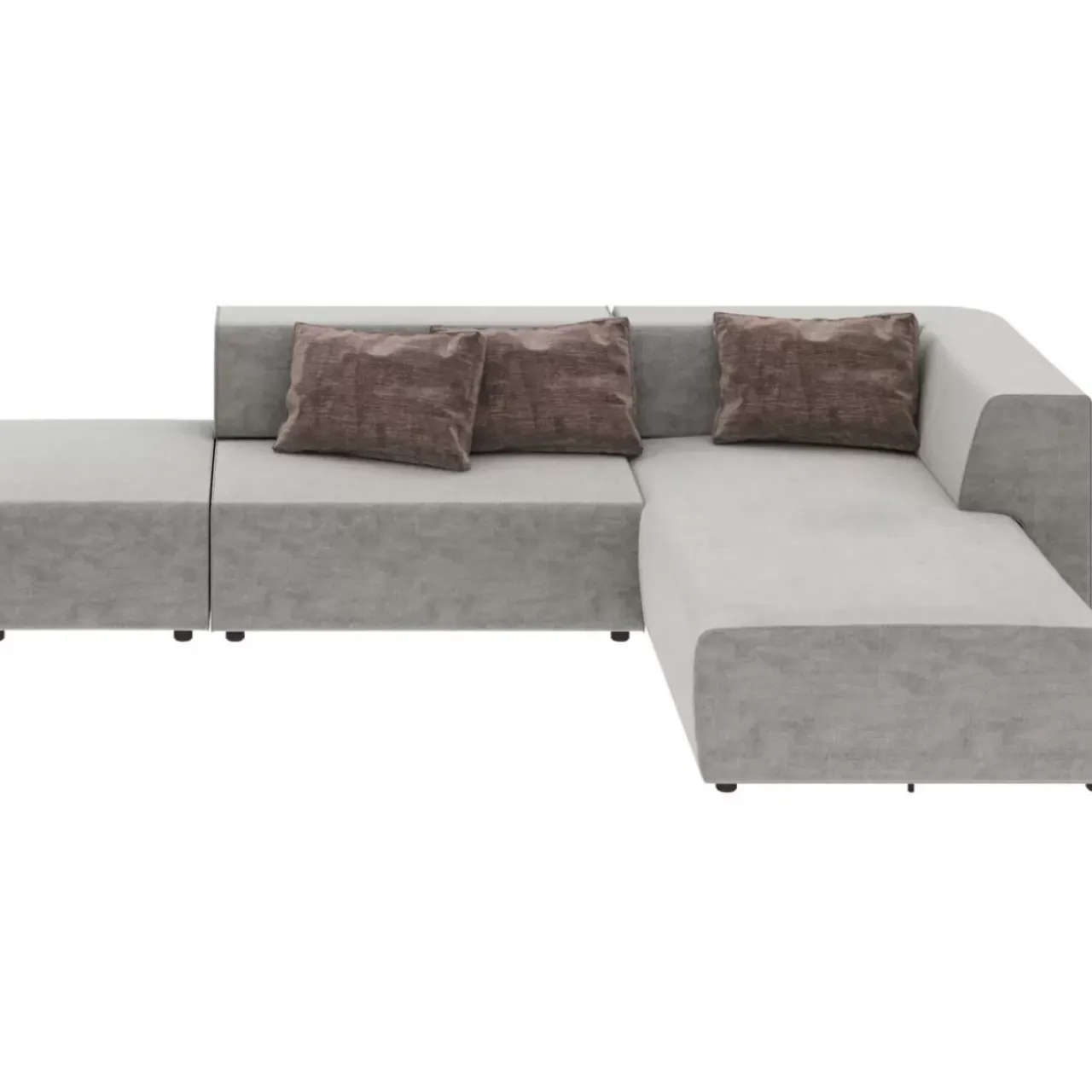 Sofas & Couches-KARE Design Ecksofa Infinity Vegas Grau 337Cm