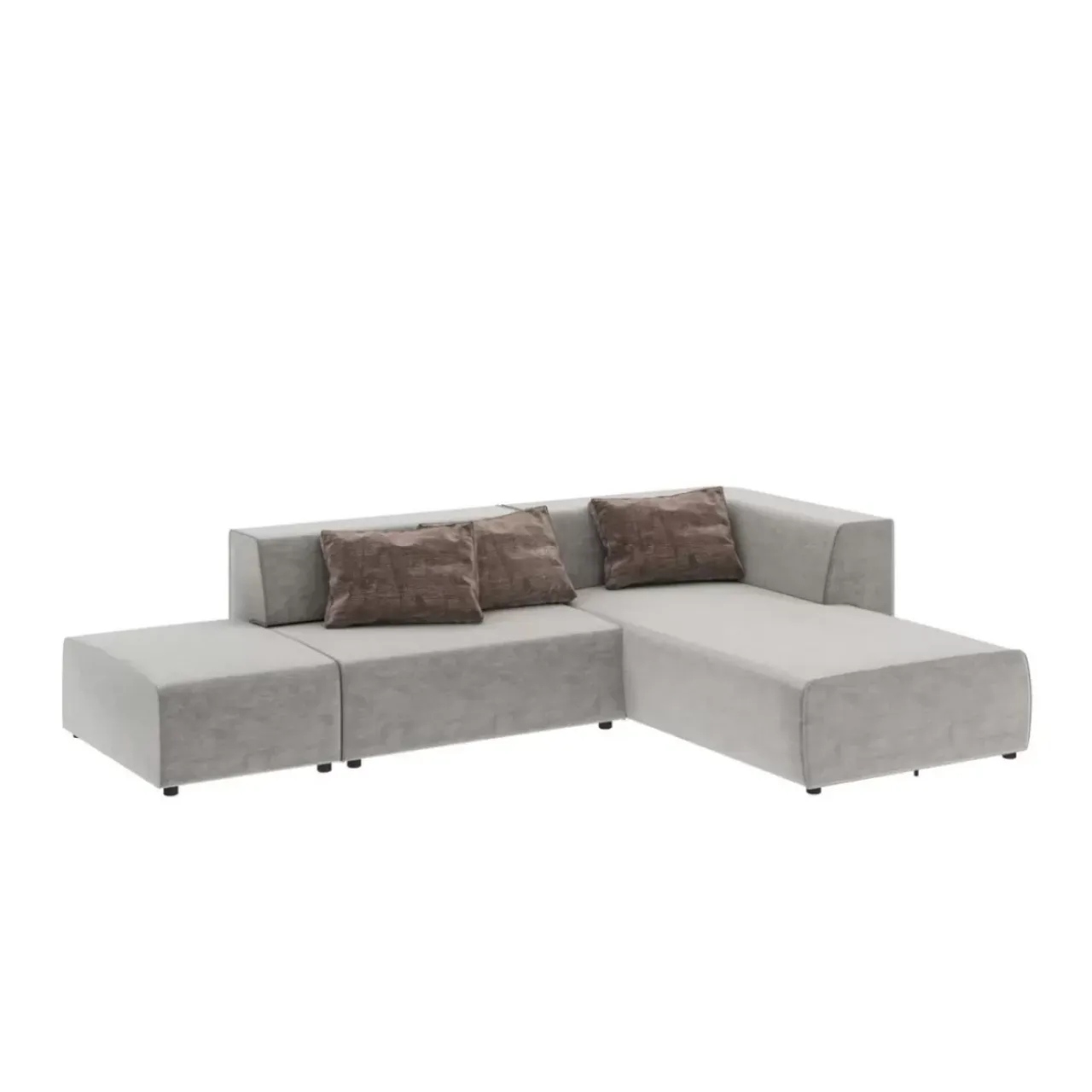 Sofas & Couches-KARE Design Ecksofa Infinity Vegas Grau 337Cm
