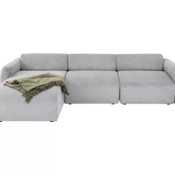 Sofas & Couches-KARE Design Ecksofa Lucca Grau Links 255Cm