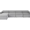 Sofas & Couches-KARE Design Ecksofa Lucca Grau Links 331Cm