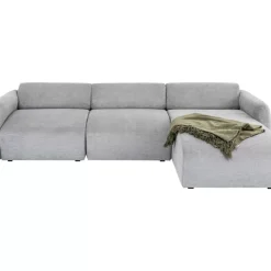 Sofas & Couches-KARE Design Ecksofa Lucca Grau Rechts 255Cm