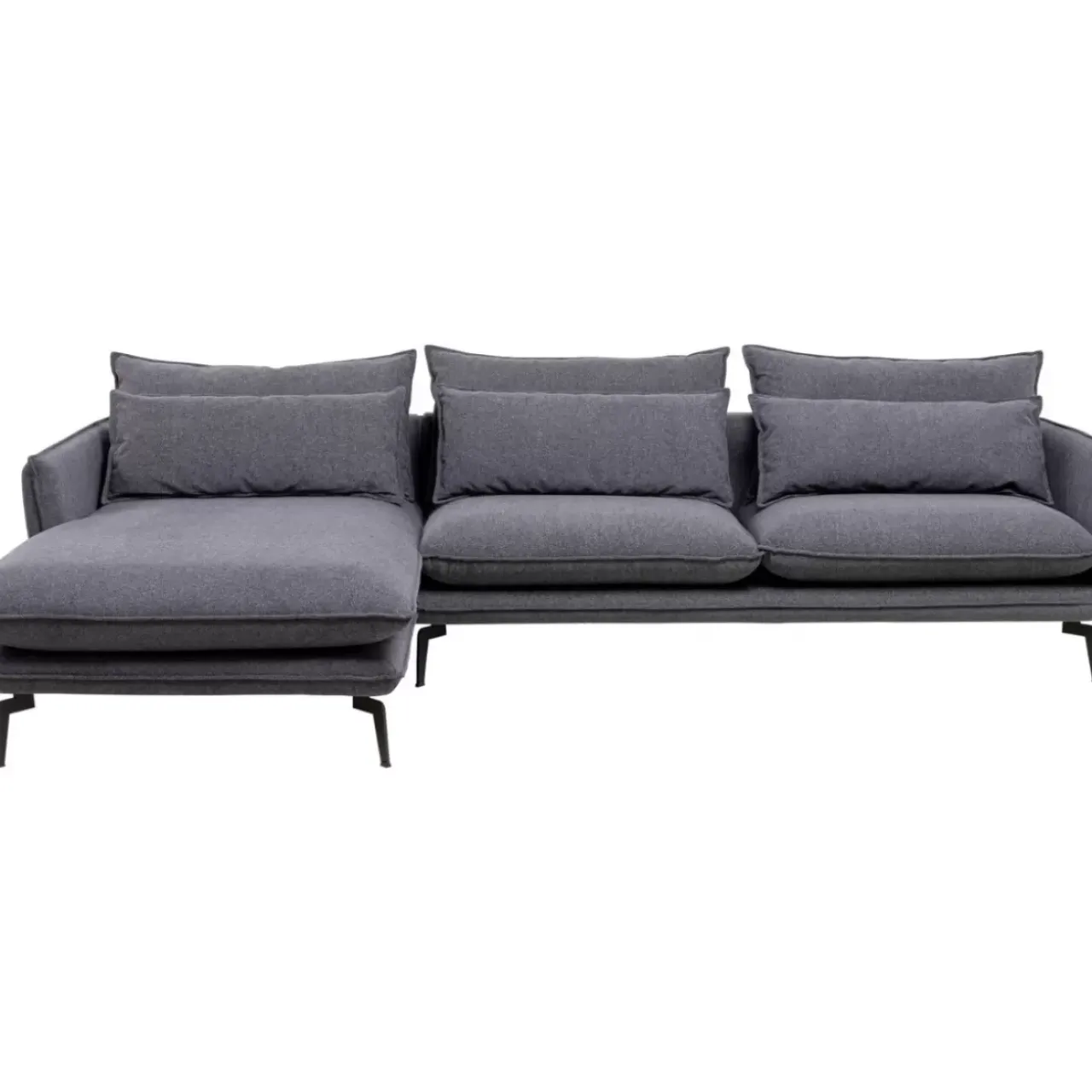 Sofas & Couches-KARE Design Ecksofa Monza Links Grau 296Cm