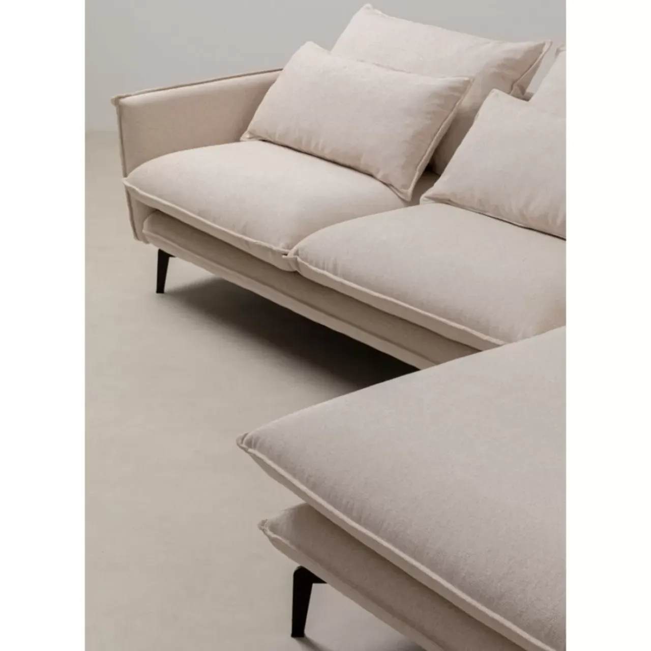 Sofas & Couches-KARE Design Ecksofa Monza Rechts Creme 296Cm
