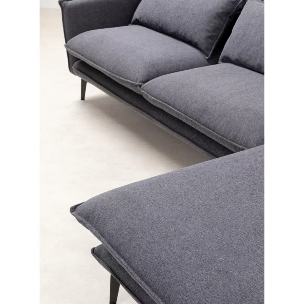 Sofas & Couches-KARE Design Ecksofa Monza Rechts Grau 296Cm