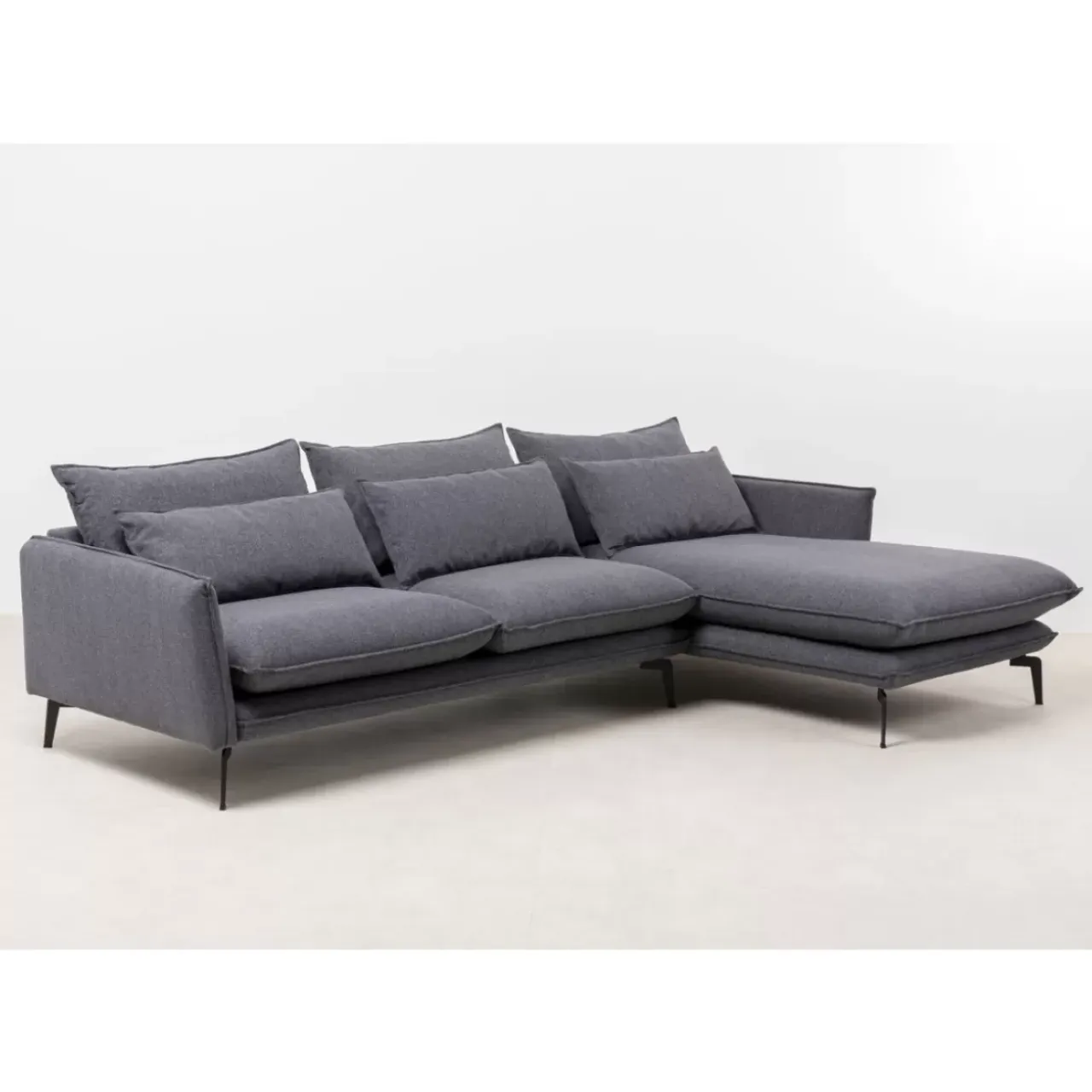 Sofas & Couches-KARE Design Ecksofa Monza Rechts Grau 296Cm
