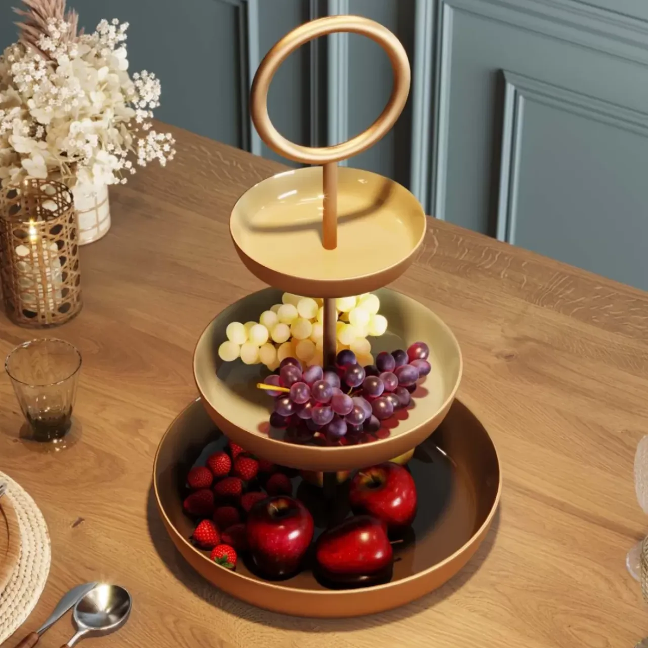 Geschirr & Tischaccessoires-KARE Design Etagere Happy Day 51Cm