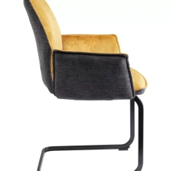 Stühle-KARE Design Freischwinger Brego Senf