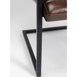 Stühle-KARE Design Freischwinger Lola Leder Braun