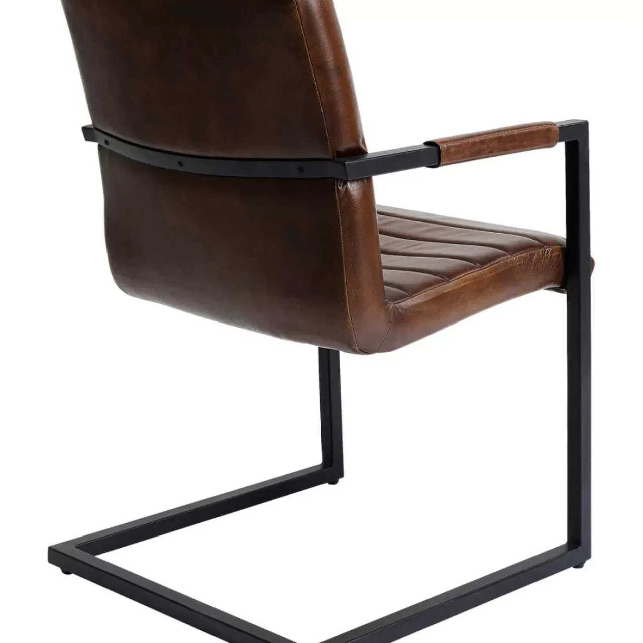 Stühle-KARE Design Freischwinger Lola Leder Braun
