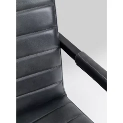 Stühle-KARE Design Freischwinger Lola Leder Grau