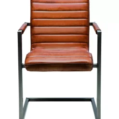 Stühle-KARE Design Freischwinger Riffle Buffalo Brown