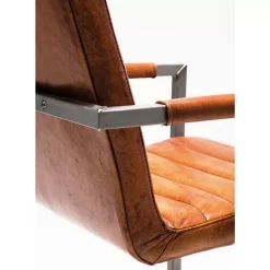 Stühle-KARE Design Freischwinger Riffle Buffalo Brown