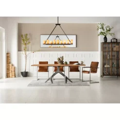 Stühle-KARE Design Freischwinger Riffle Buffalo Brown