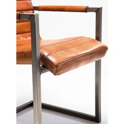 Stühle-KARE Design Freischwinger Riffle Buffalo Brown