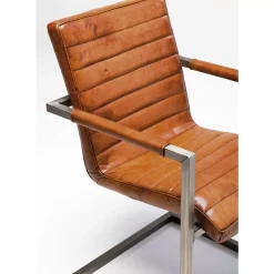 Stühle-KARE Design Freischwinger Riffle Buffalo Brown
