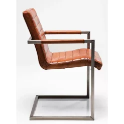 Stühle-KARE Design Freischwinger Riffle Buffalo Brown