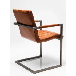 Stühle-KARE Design Freischwinger Riffle Buffalo Brown
