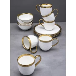 Geschirr & Tischaccessoires-KARE Design Fruhstucksset Bell (12/Tlg.)