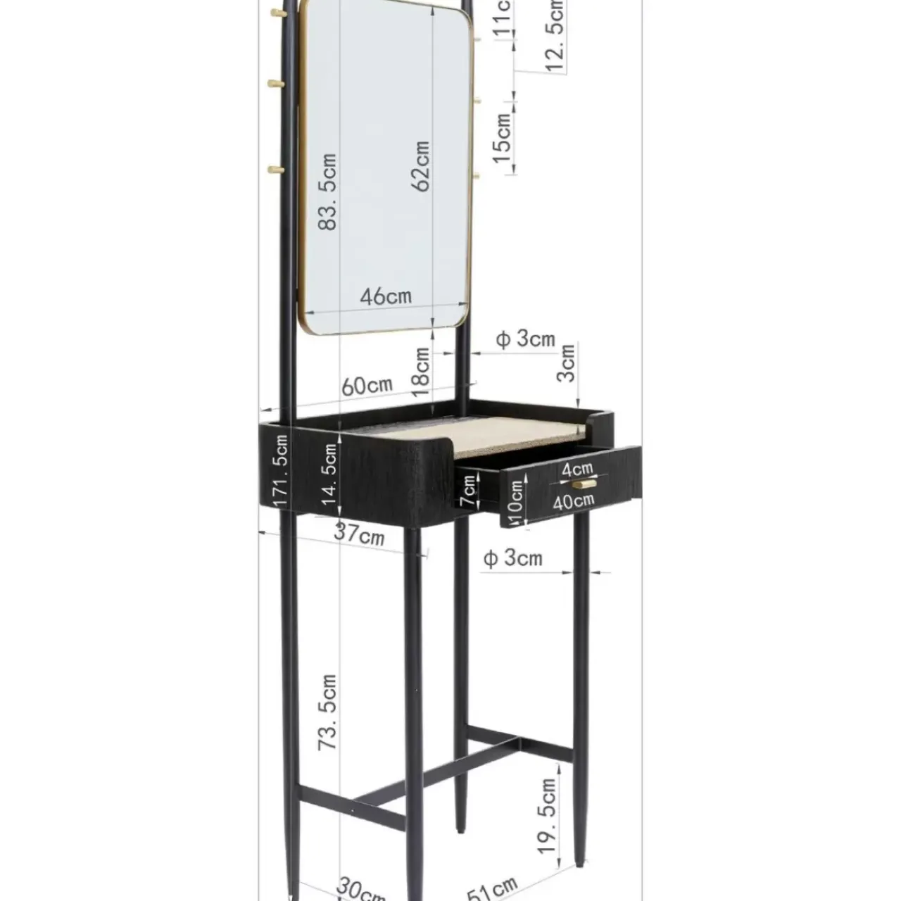 Kleinmöbel & Sonstiges-KARE Design Garderobe Mit Spiegel Milano