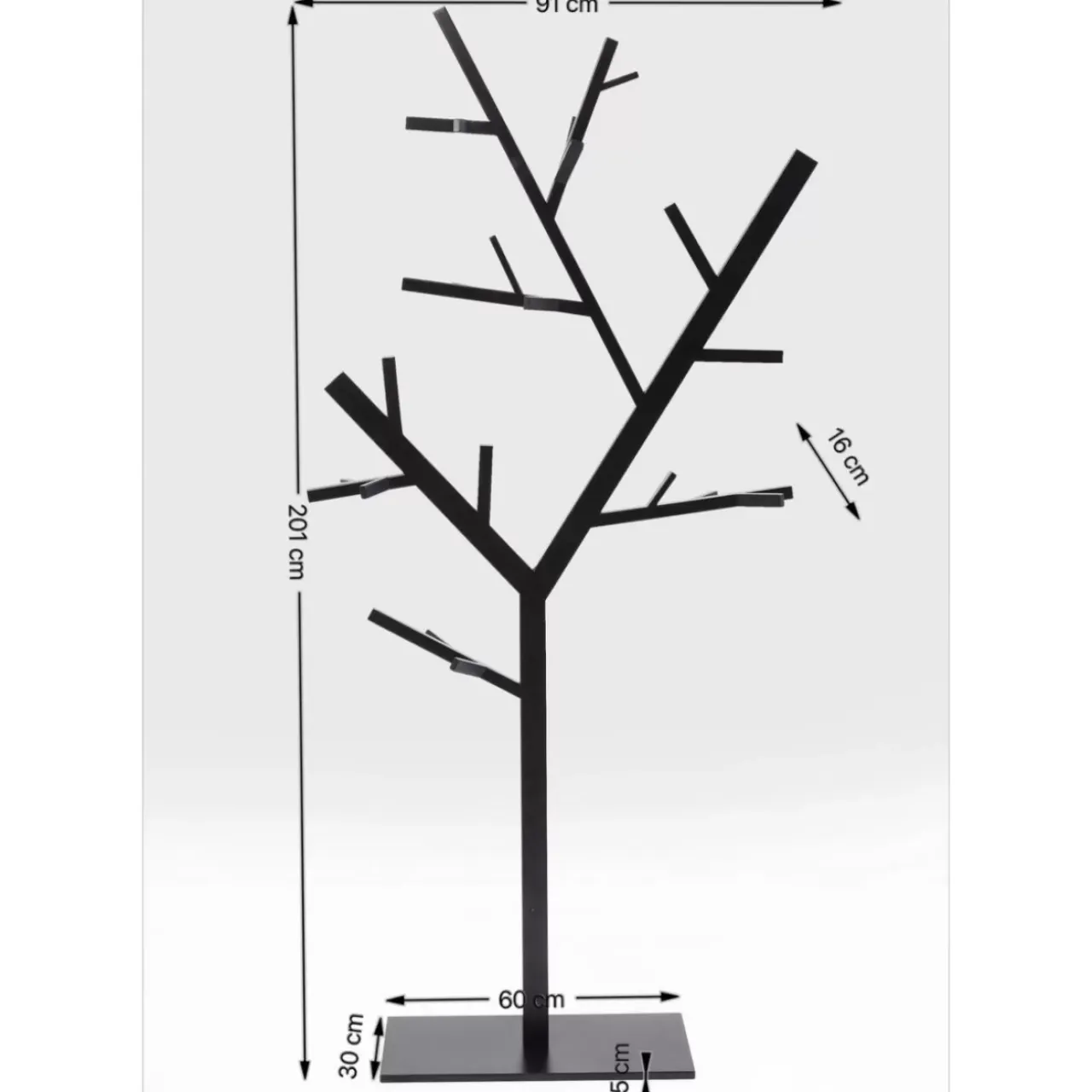 Kleinmöbel & Sonstiges-KARE Design Garderobenstander Technical Tree Schwarz