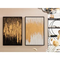 Bilder-KARE Design Gerahmtes Bild Abstract Schwarz 80X120Cm