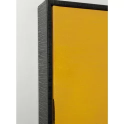 Bilder-KARE Design Gerahmtes Bild Abstract Shapes Gelb 113X113Cm