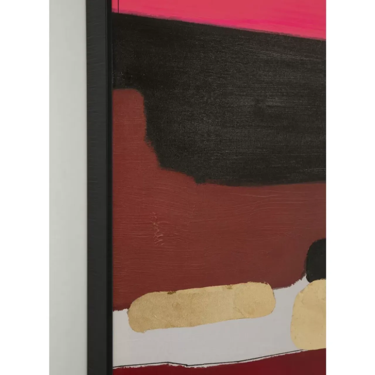 Bilder-KARE Design Gerahmtes Bild Abstract Shapes Pink 73X143Cm
