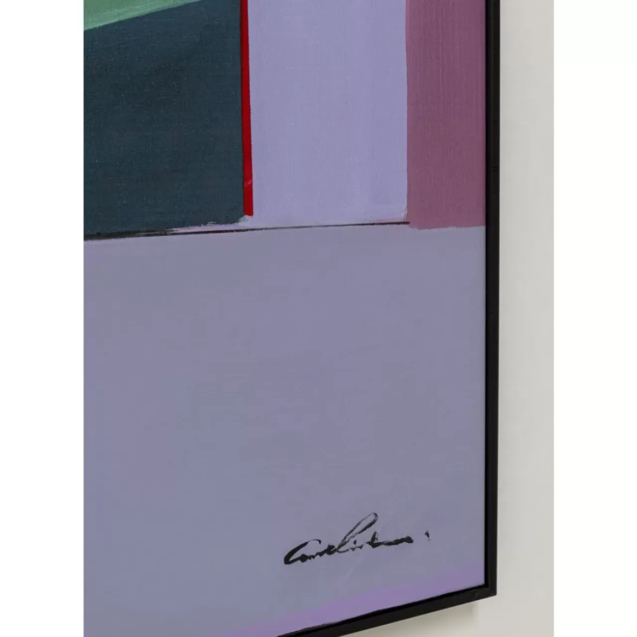 Bilder-KARE Design Gerahmtes Bild Abstract Shapes Lila 113X113Cm