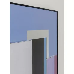 Bilder-KARE Design Gerahmtes Bild Abstract Shapes Lila 113X113Cm