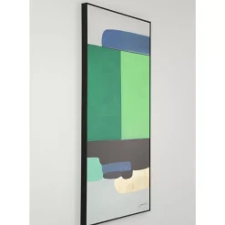 Bilder-KARE Design Gerahmtes Bild Abstract Shapes Grun 73X143Cm