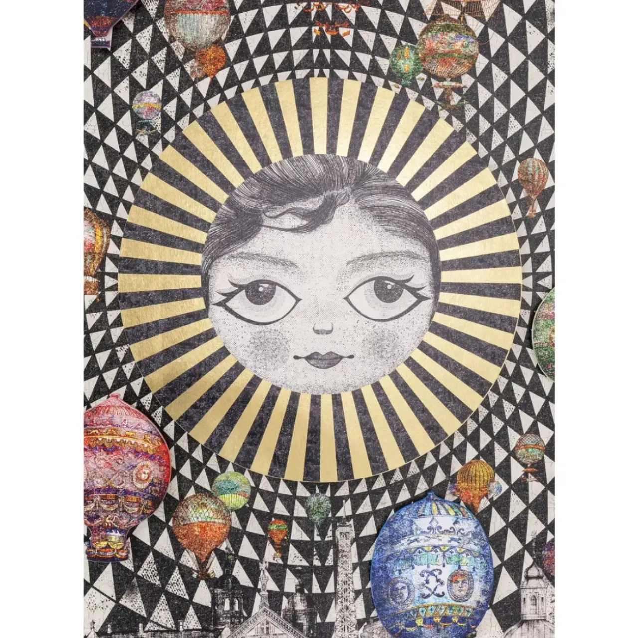 Bilder-KARE Design Gerahmtes Bild Balloons 160X260Cm